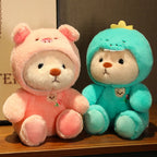 Adorable Animal Costume Bear Plush Toy - Soft Stuffed Bear in Cute Outfits (25cm/35cm)