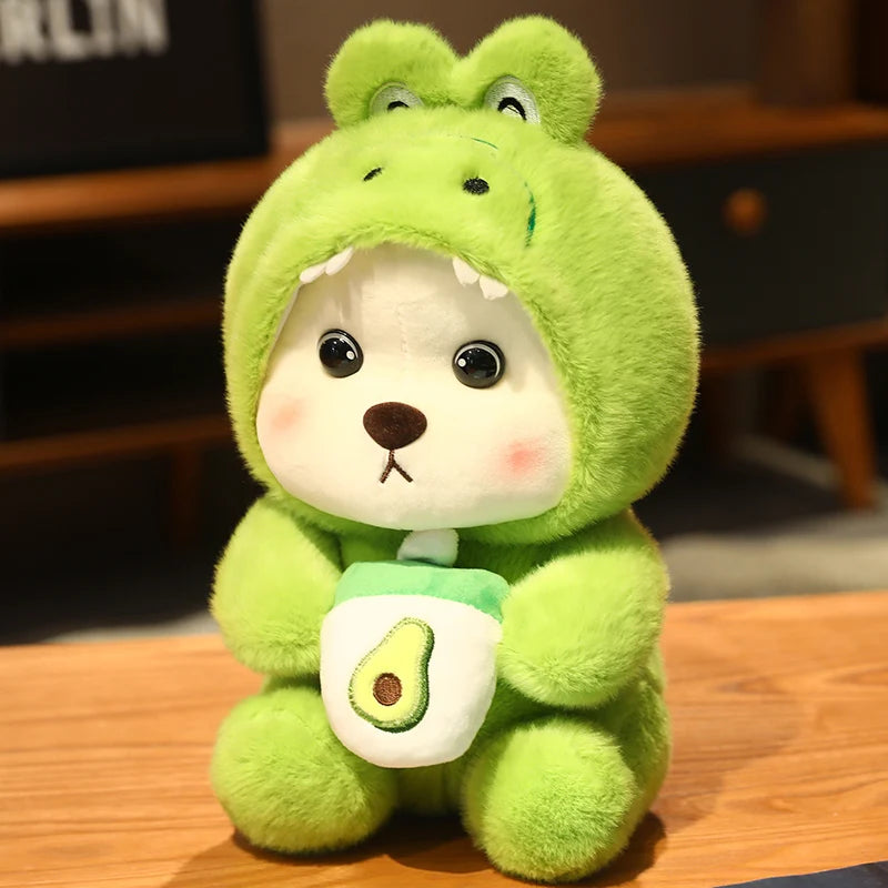 Adorable Animal Costume Bear Plush Toy - Soft Stuffed Bear in Cute Outfits (25cm/35cm)