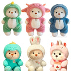Adorable Animal Costume Bear Plush Toy - Soft Stuffed Bear in Cute Outfits (25cm/35cm)