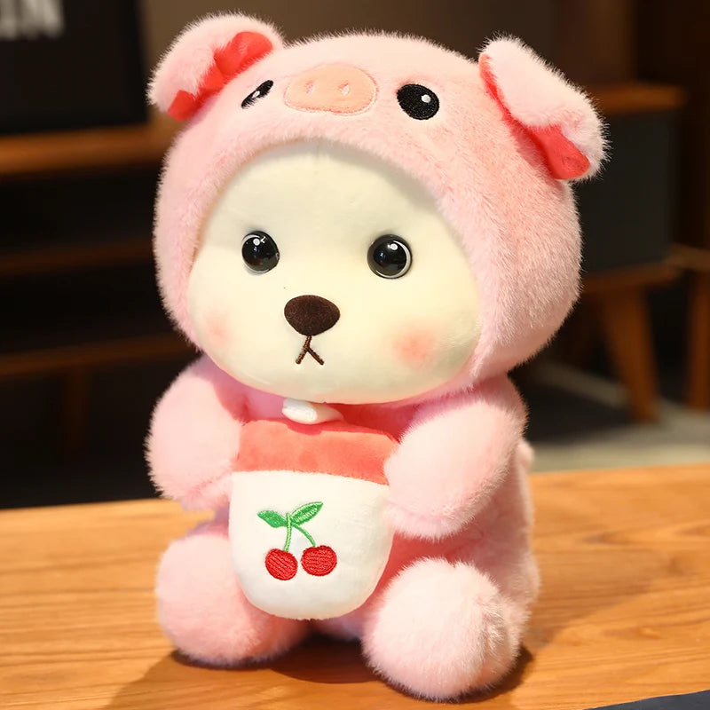 Adorable Animal Costume Bear Plush Toy - Soft Stuffed Bear in Cute Outfits (25cm/35cm)