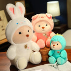 Adorable Animal Costume Bear Plush Toy - Soft Stuffed Bear in Cute Outfits (25cm/35cm)