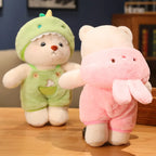 Adorable Animal Costume Bear Plush Toy - Soft Stuffed Bear in Cute Outfits (25cm/35cm)