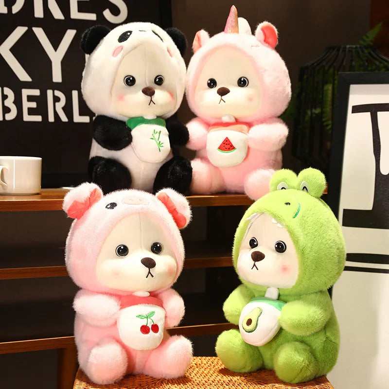 Adorable Animal Costume Bear Plush Toy - Soft Stuffed Bear in Cute Outfits (25cm/35cm)
