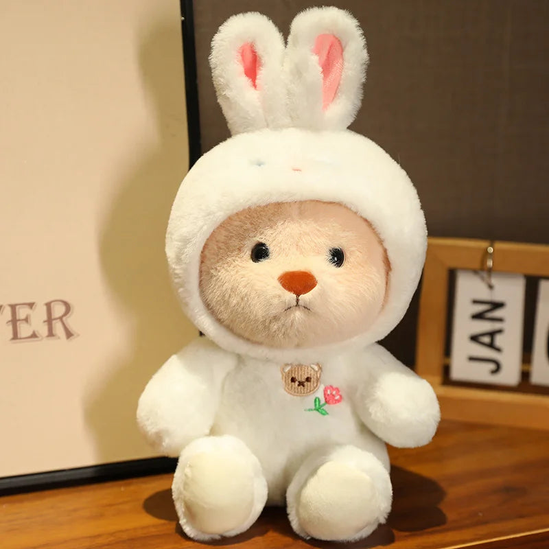 Adorable Animal Costume Bear Plush Toy - Soft Stuffed Bear in Cute Outfits (25cm/35cm)