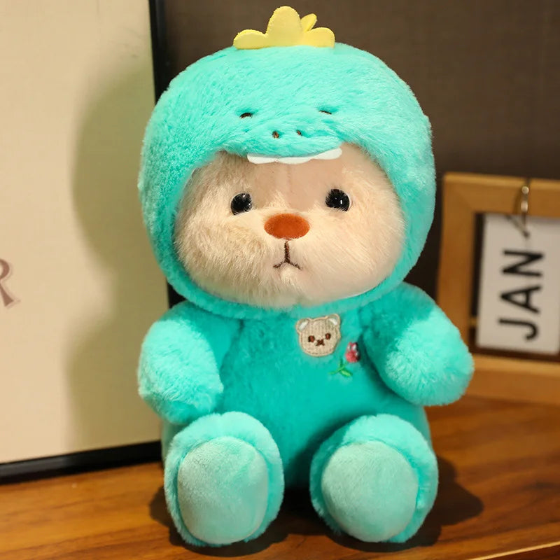 Adorable Animal Costume Bear Plush Toy - Soft Stuffed Bear in Cute Outfits (25cm/35cm)