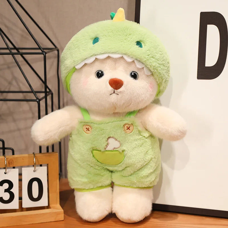 Adorable Animal Costume Bear Plush Toy - Soft Stuffed Bear in Cute Outfits (25cm/35cm)