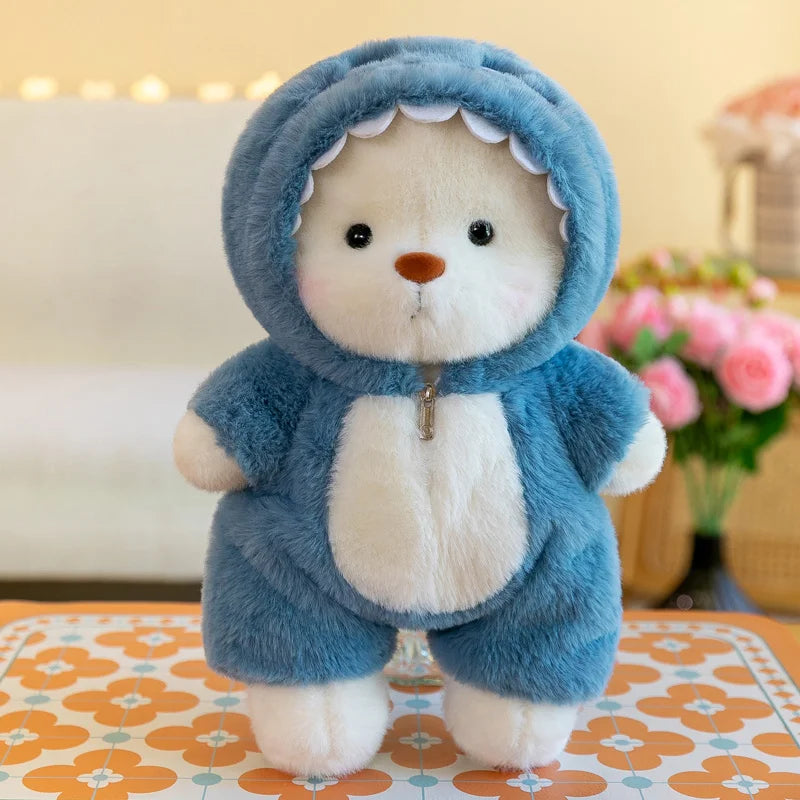 Adorable Animal Costume Bear Plush Toy - Soft Stuffed Bear in Cute Outfits (25cm/35cm)
