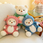 Adorable Animal Costume Bear Plush Toy - Soft Stuffed Bear in Cute Outfits (25cm/35cm)