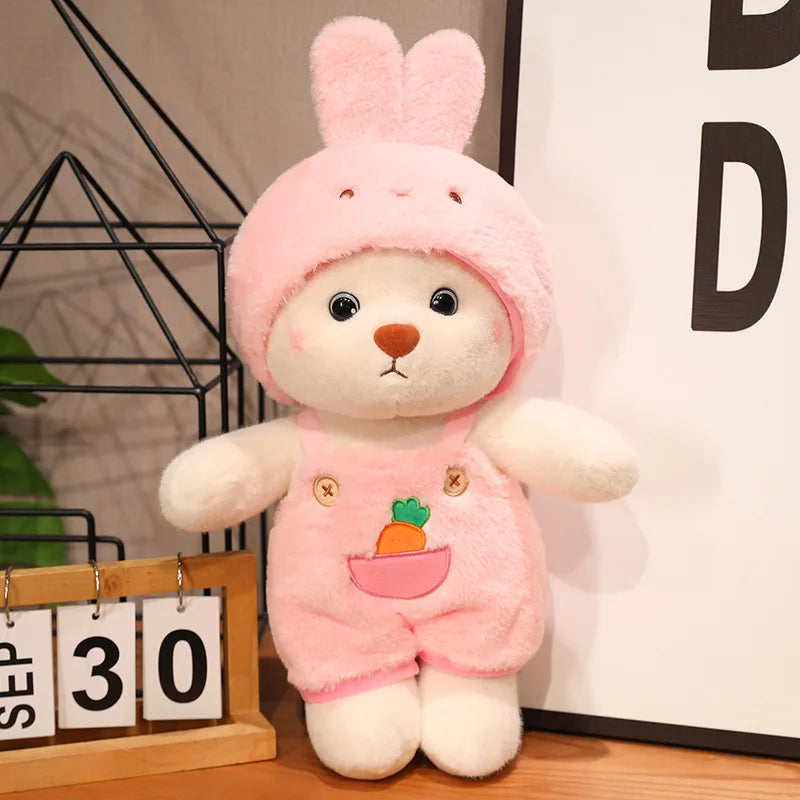 Adorable Animal Costume Bear Plush Toy - Soft Stuffed Bear in Cute Outfits (25cm/35cm)
