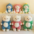 Adorable Animal Costume Bear Plush Toy - Soft Stuffed Bear in Cute Outfits (25cm/35cm)