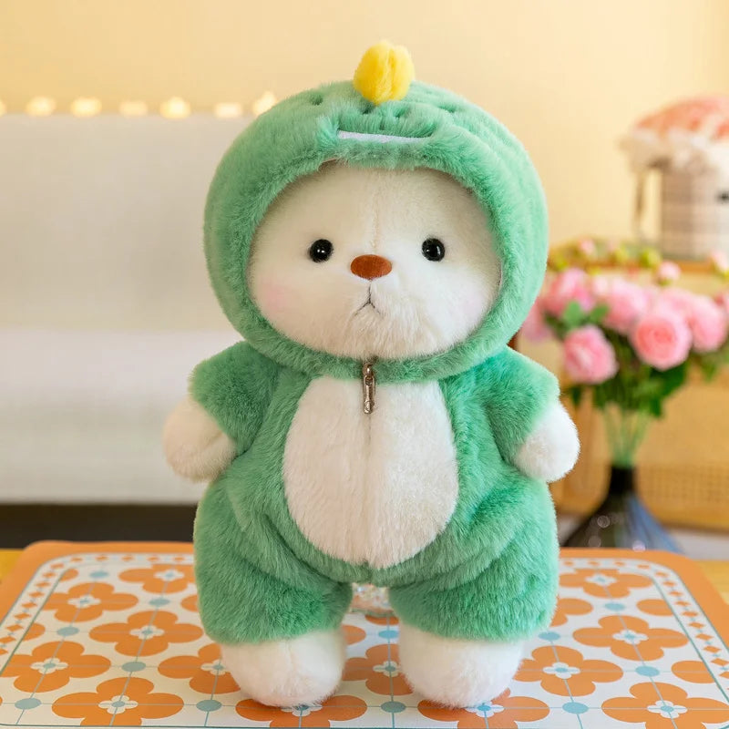 Adorable Animal Costume Bear Plush Toy - Soft Stuffed Bear in Cute Outfits (25cm/35cm)