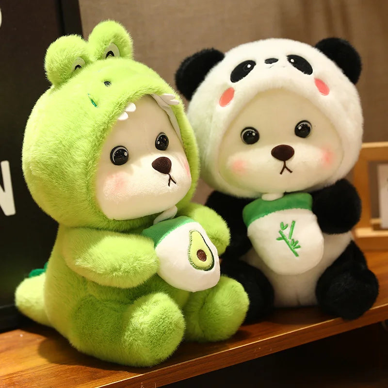 Adorable Animal Costume Bear Plush Toy - Soft Stuffed Bear in Cute Outfits (25cm/35cm)